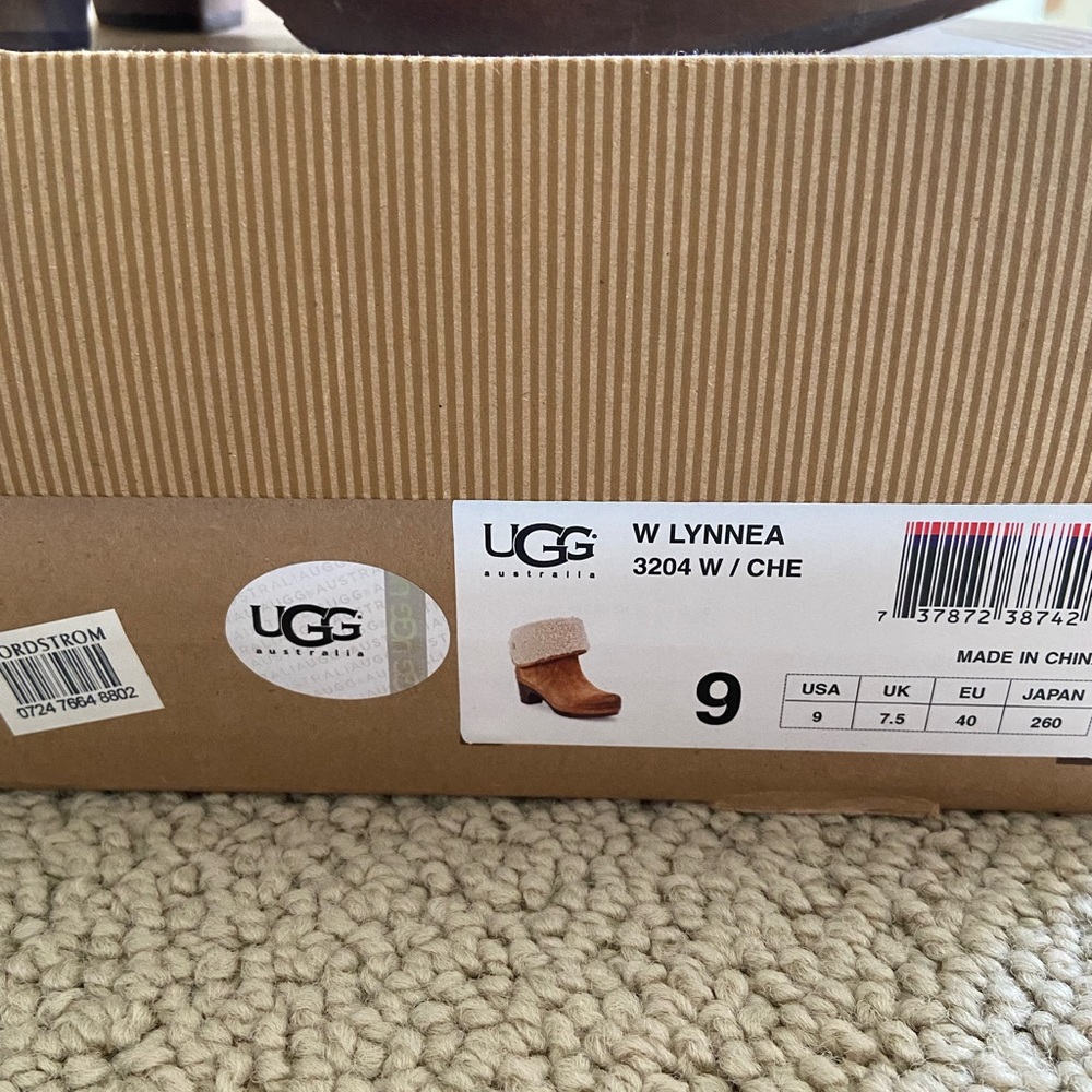 Uggs with wood heels.